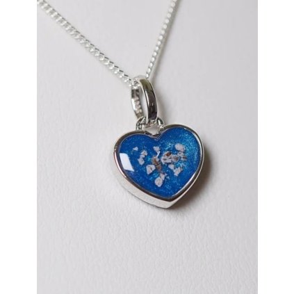 Pietny strieborný prívesok SRDIEČKO 8MM - Obojstranný