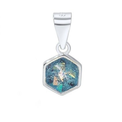 Pietny strieborný prívesok HEXAGON 6MM