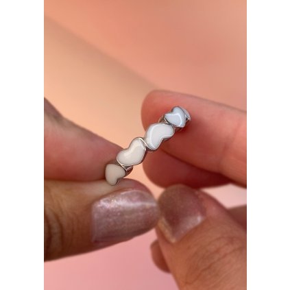 Pamätný strieborný prsteň SRDIEČKA