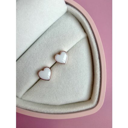 Stříbrné náušnice SRDCE 5MM,6MM,7MM,8MM