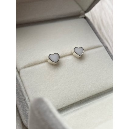 Pietne strieborné náušnice SRDCE 5MM,6MM,7MM,8MM