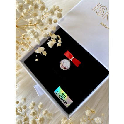 Pietny zlatý prívesok KRUH 12MM