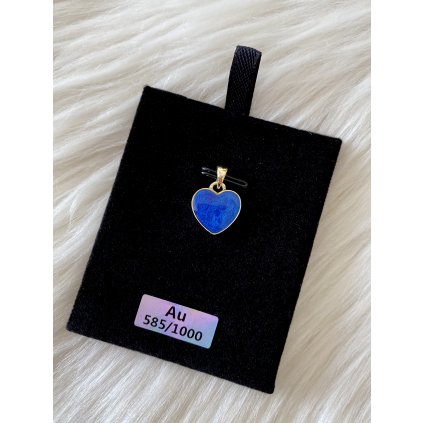 Pietny zlatý prívesok SRDIEČKO 12MM