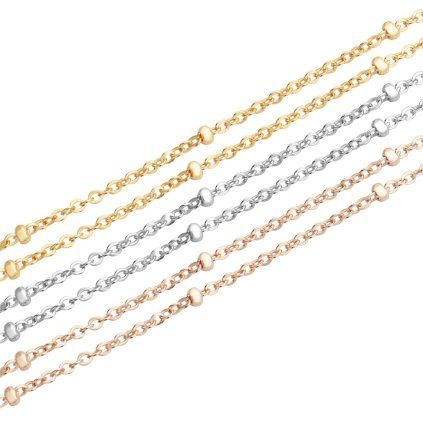 Strieborná retiazka CABLE BEADS (2 mm) – 40 + 5 cm