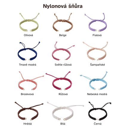 Šnúrkový náramok KRUH - Nehrdzavejúca oceľ