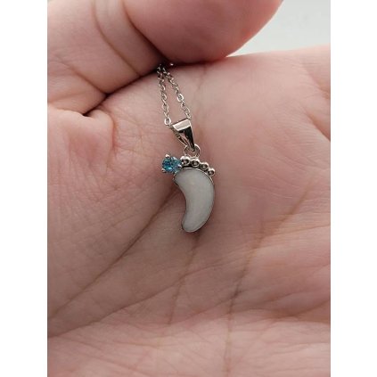 Strieborný prívesok FOOTPRINT 10X15MM