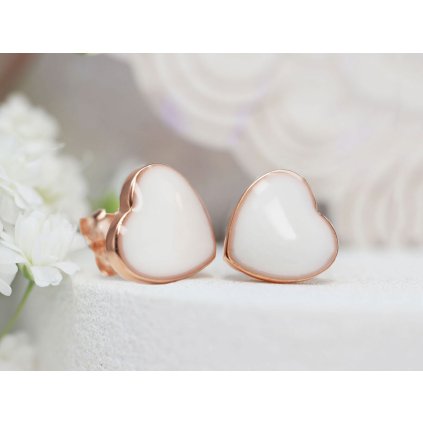 Stříbrné náušnice SRDCE 9MM