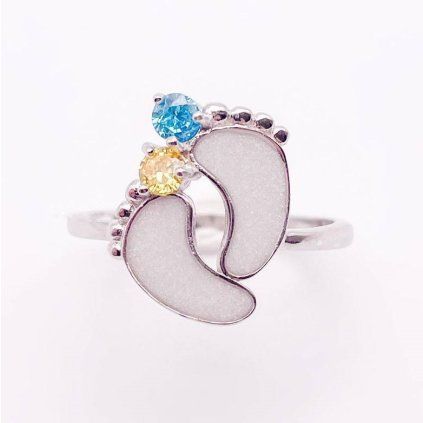 Pamätný strieborný prsteň FOOTPRINT