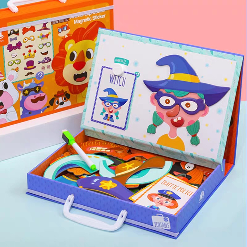 Wisdom cool fort Magnetická kniha – skládačka puzzle 109 ks | POSTAVIČKY