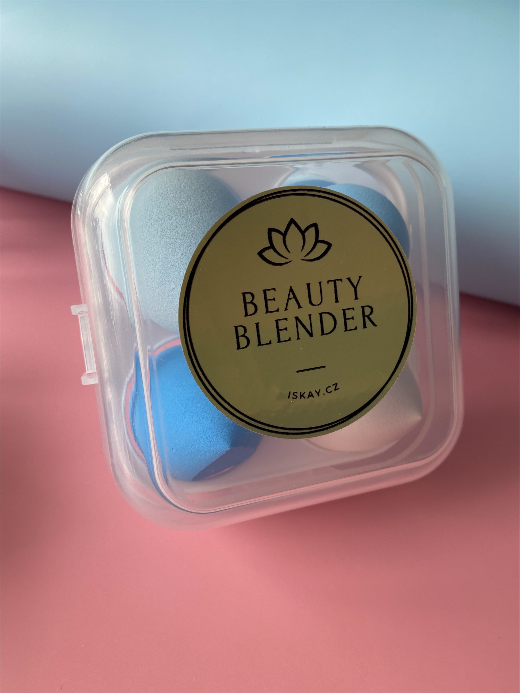 Iskay Houbičky na make-up SADA 4 ks – Modrá