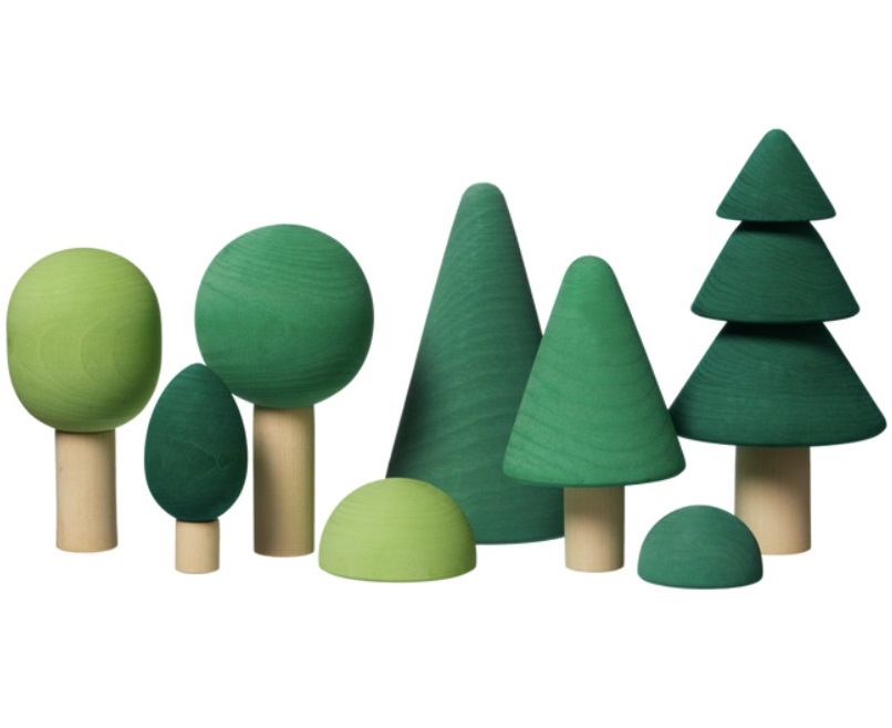 Iskay Montessori Dřevěné stromy Iskay, SET/8ks