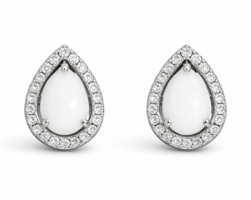 Iskay Stříbrné náušnice TEARDROP S,M Obsah: Pouze MM, Povrchová úprava: Stříbro Ag 925/1000, Velikost kamínku: S= 4x6mm