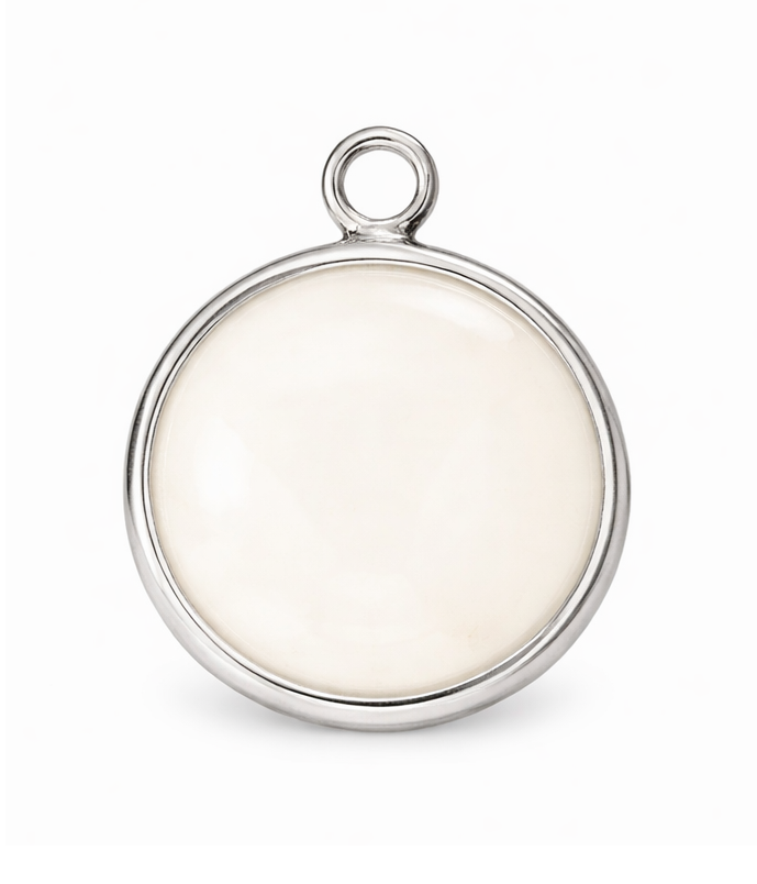 Iskay Stříbrný přívěsek KRUH 12MM Obsah: MM + Pupeční šňůra (vysušená), Povrchová úprava: Rhodiované stříbro