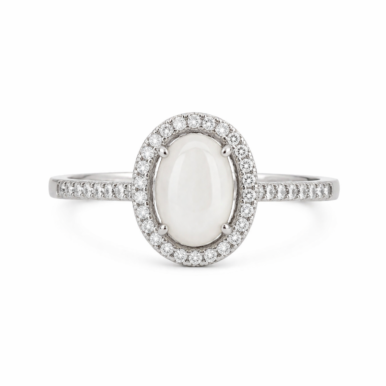 Iskay Stříbrný prsten LUCIANA S,M,L,XL - Nastavitelné Obsah: MM + Popel, Povrchová úprava: Pozlacené stříbro bílým zlatem, Velikost kamínku: S = 5x7mm