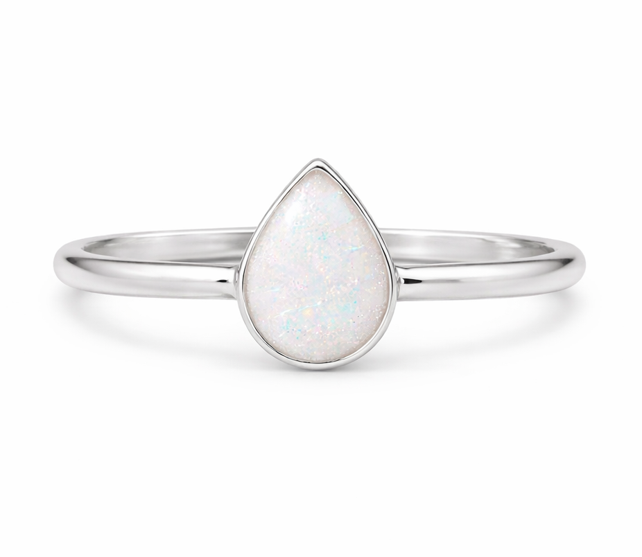 Iskay Stříbrný prstýnek DROP OF LOVE S,M,L,XL Velikost: 4 (EU: 47-48), Obsah: MM + Popel, Povrchová úprava: Pozlacené stříbro bílým zlatem