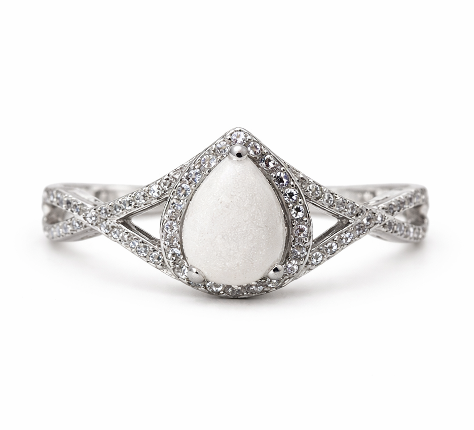 Iskay Stříbrný prstýnek MILY Velikost: 9 (EU: 59-61), Obsah: MM + Pupeční šňůra (vysušená), Povrchová úprava: Pozlacené stříbro růžovým zlatem