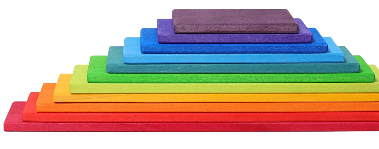 Iskay Montessori Montessori Barevné schody 11 Ks VARIANTA: Duha