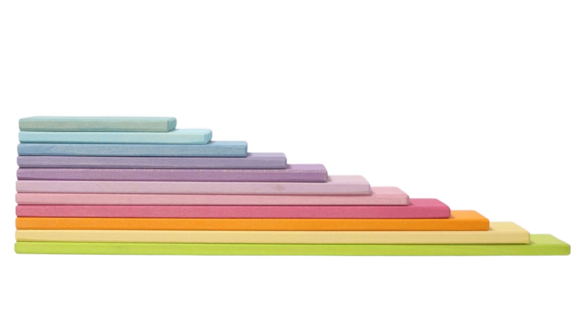 Iskay Montessori Montessori Barevné schody 11 Ks VARIANTA: Makrónky