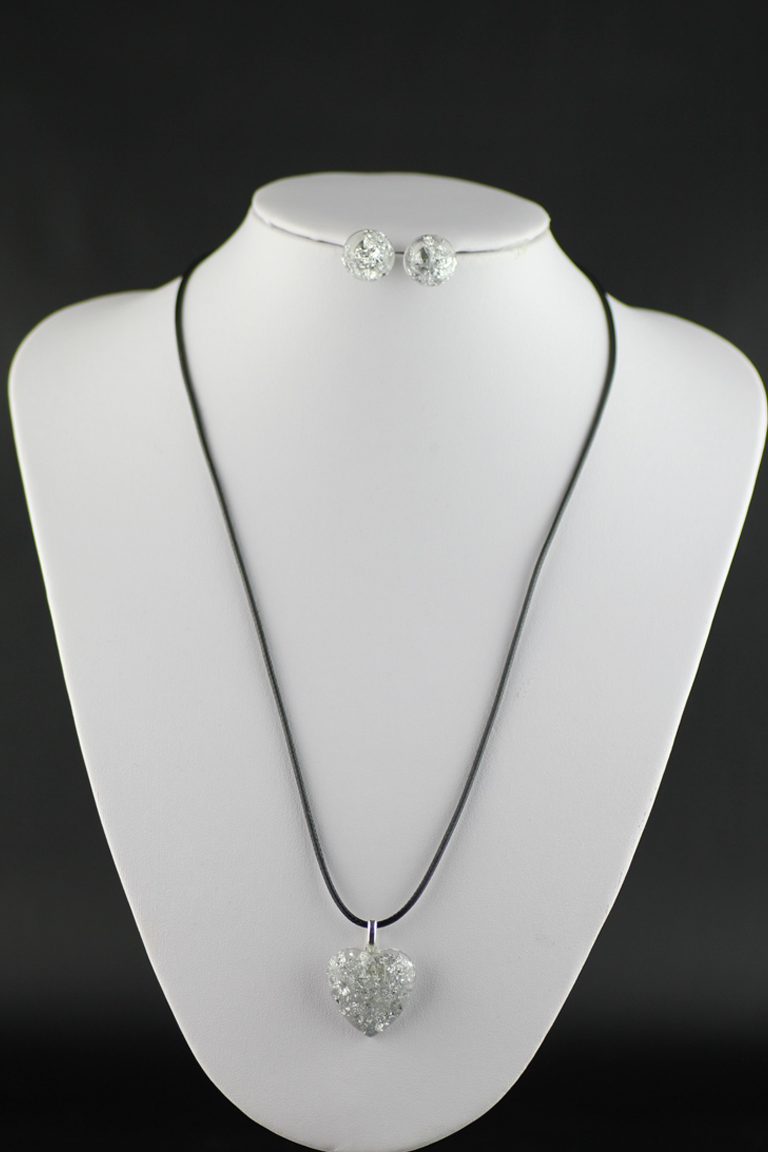 Iskay Set Silver Délka: 55 cm - Náhrdelník - černá kůže