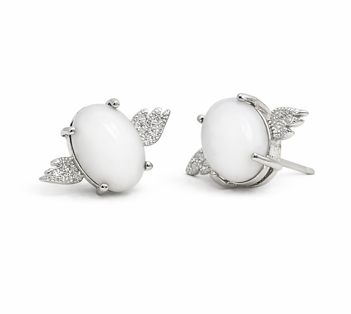 Iskay Stříbrné náušnice ANDĚL Obsah: MM + Pupeční šňůra (vysušená), Povrchová úprava: Stříbro Ag 925/1000