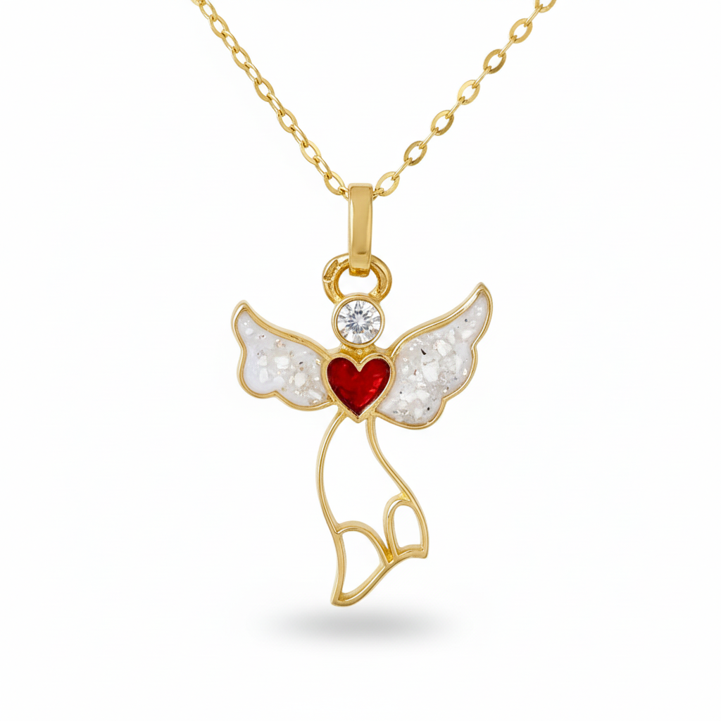 Iskay Zlatý přívěsek STRÁŽNÝ ANDĚL Obsah: MM + Popel, Povrchová úprava: Žluté zlato