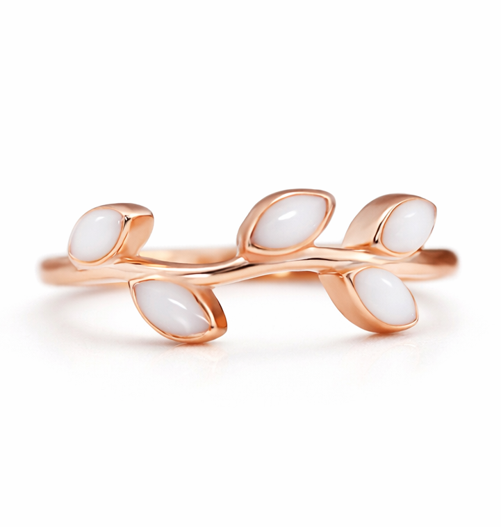 Iskay Zlatý prstýnek NATURE Velikost: 8 (EU: 57-58), Obsah: MM + Placenta (vysušená), Povrchová úprava: Bílé zlato