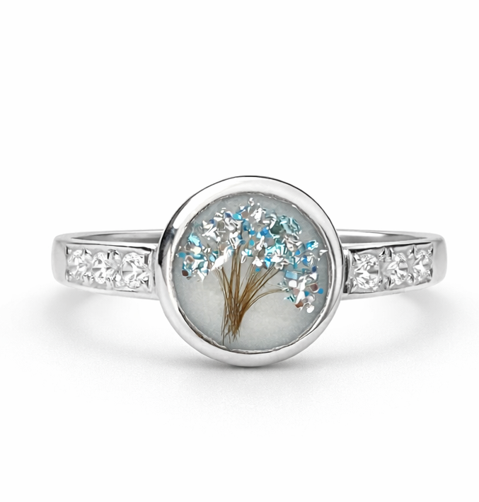 Iskay Pietní zlatý prstýnek NIKOL Velikost: 4 (EU: 47-48), Obsah: Pouze Srst, Povrchová úprava: Bílé zlato