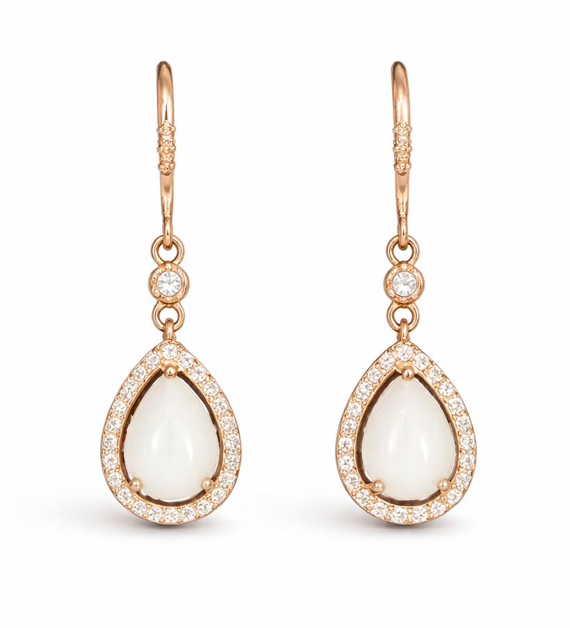 Iskay Pietní stříbrné visací náušnice TEARDROP S,M,L Obsah: Pouze Popel, Povrchová úprava: Stříbro Ag 925/1000, Velikost kamínku: M= 5x7mm