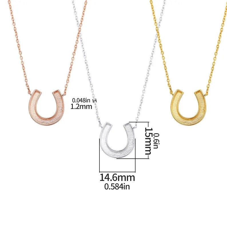 Iskay Pietní stříbrný náhrdelník PODKOVA Obsah: Pouze Vlasy, Povrchová úprava: Pozlacené stříbro žlutým zlatem