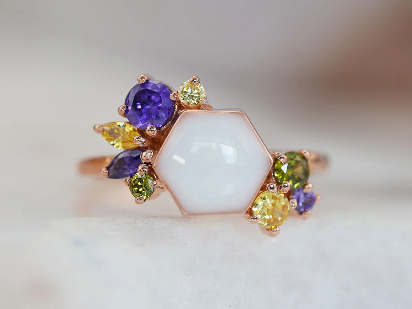 Iskay Pamětní stříbrný prsten THE HEXAGON Velikost: 4 (EU: 47-48), Obsah: Pouze Popel, Povrchová úprava: Stříbro Ag 925/1000