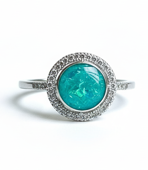 Iskay Pamětní stříbrný prsten ZIRKON Velikost: 6 (EU: 51-53), Obsah: Pouze Vlasy, Povrchová úprava: Stříbro Ag 925/1000