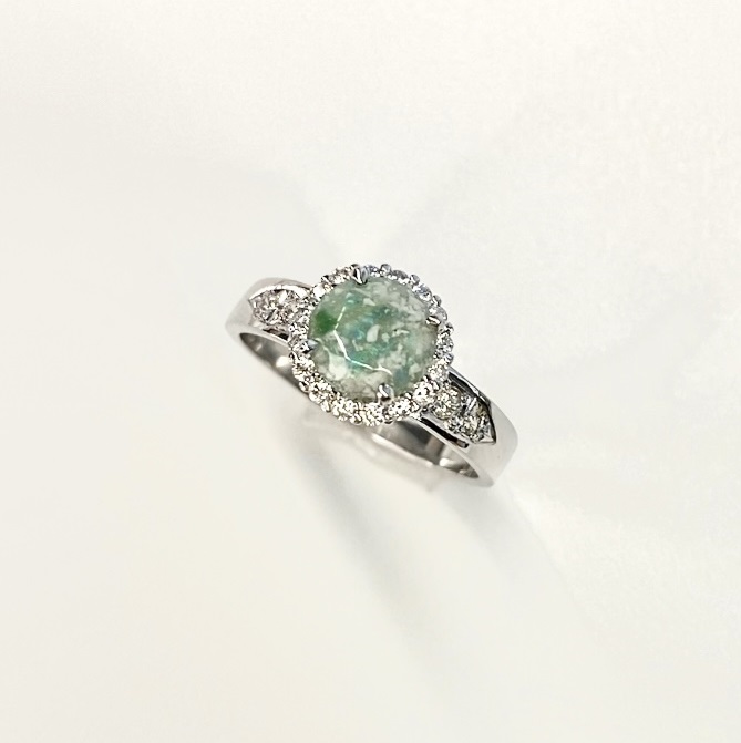 Iskay Pietní zlatý prstýnek MARTINA Velikost: 4 (EU: 47-48), Obsah: Pouze Popel, Povrchová úprava: Bílé zlato