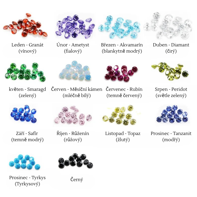 Iskay Stříbrný přívěsek Birthstone 4MM SWAROVSKI ELEMENTS: Leden - Granát (vínový)