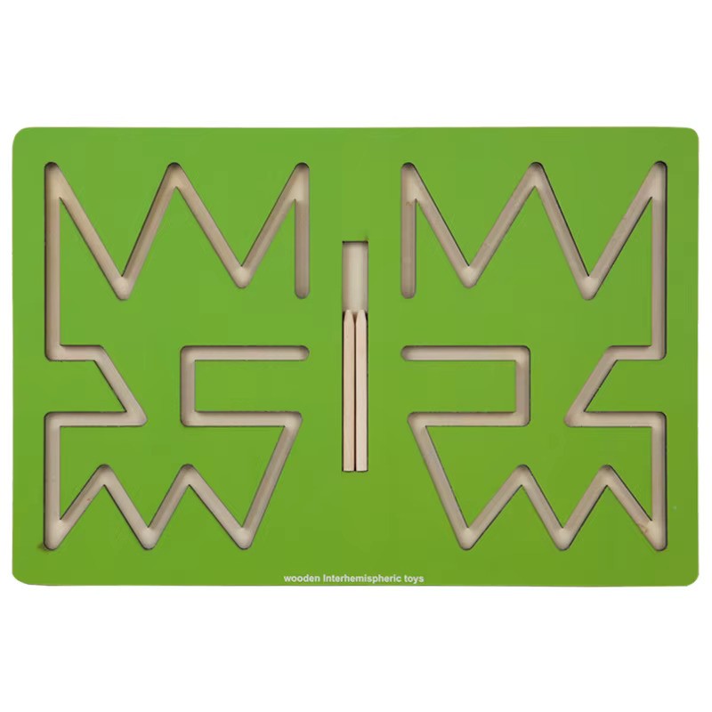 Iskay Montessori Labyrint - hra pro děti na grafomotoriku Barevná varianta: Zelená