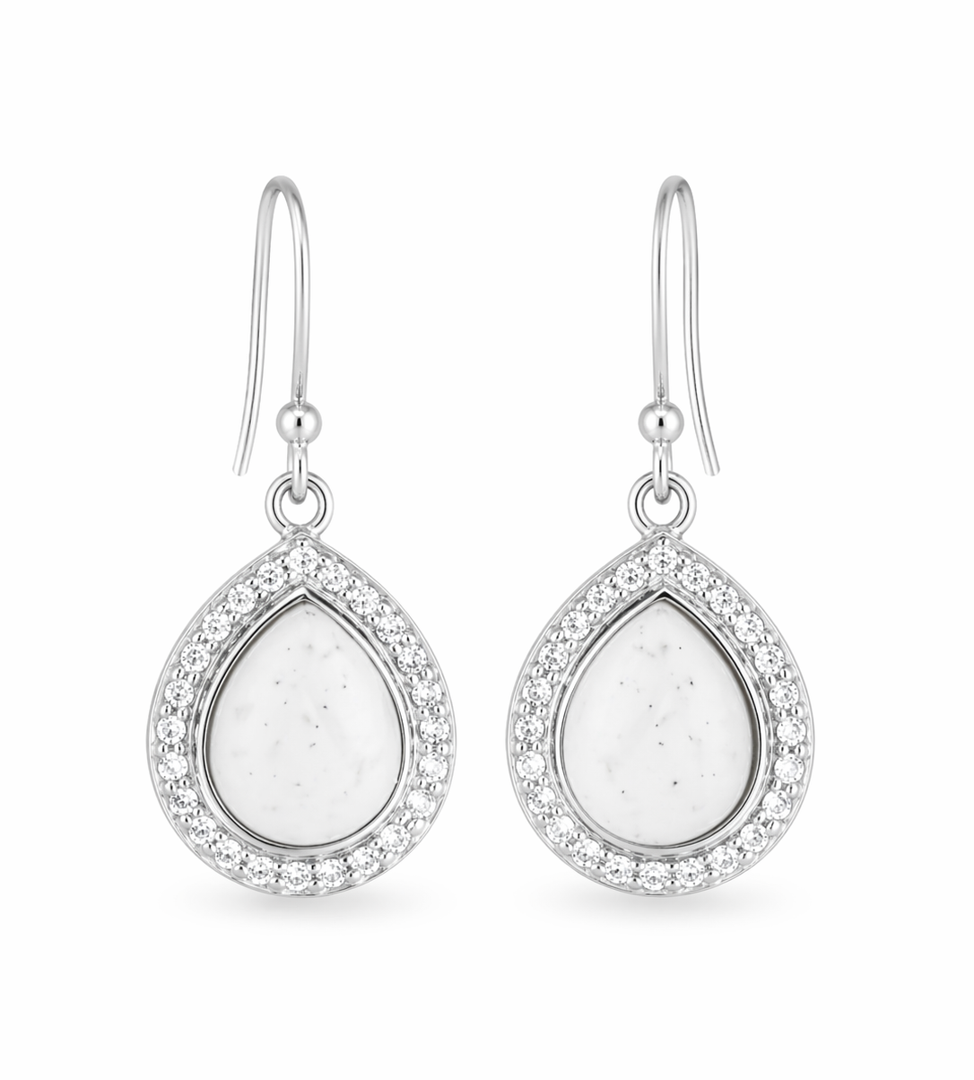 Iskay Stříbrné visací náušnice PEAR S,M,L Obsah: Bez MM, Povrchová úprava: Stříbro Ag 925/1000, Velikost kamínku: M= 7x9mm