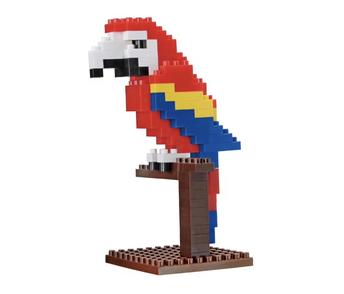Wise Hawk 3d stavebnice zvířátka - Šarlatový Papoušek