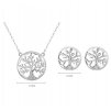 Strieborný set šperkov - náušnice a prívesok s motívom stromu života
