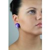 Oceľové náušnice fialové