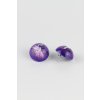 Oceľové náušnice fialové