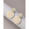 1424 Pletené kulaté náušnice