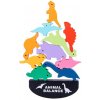 Drevená balančná hra Dinosaurus
