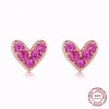 Strieborné náušnice v tvare srdiečok