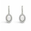 Stříbrné visací náušnice OVAL