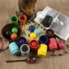 Montessori dřevěná hračka "Balls in cups XL"
