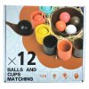 Montessori dřevěná hračka "Balls in cups XL"