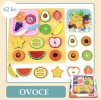 Puzzle drevené krájacie ovocie - 62 Ks