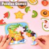 Puzzle drevené krájacie ovocie - 62 Ks