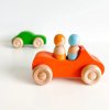Iskay Súprava 7 drevených farebných autíčok