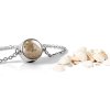 memorial circle of life bracelet with shells silver