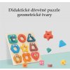 Didaktické drevené puzzle - geometrické tvary